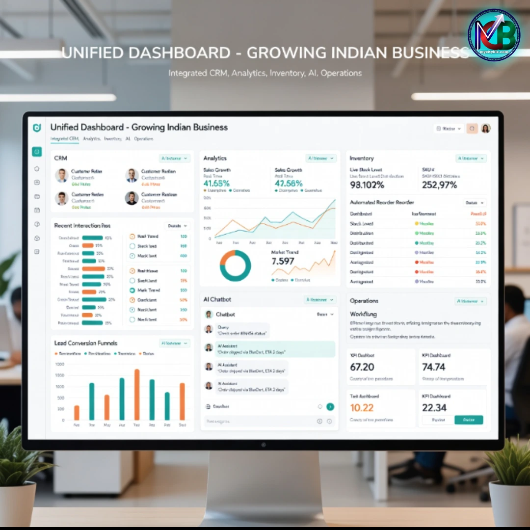 Custom software dashboard for business automation