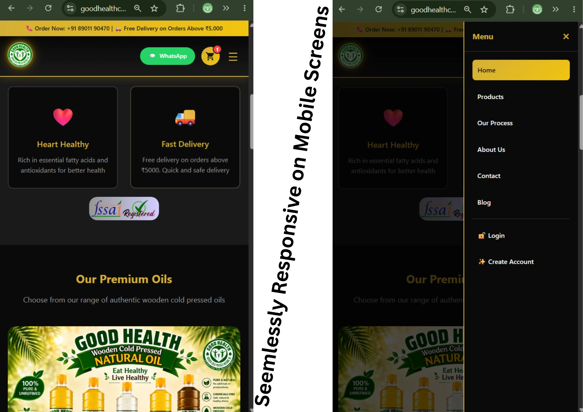 E commerce website mobile responsiveness