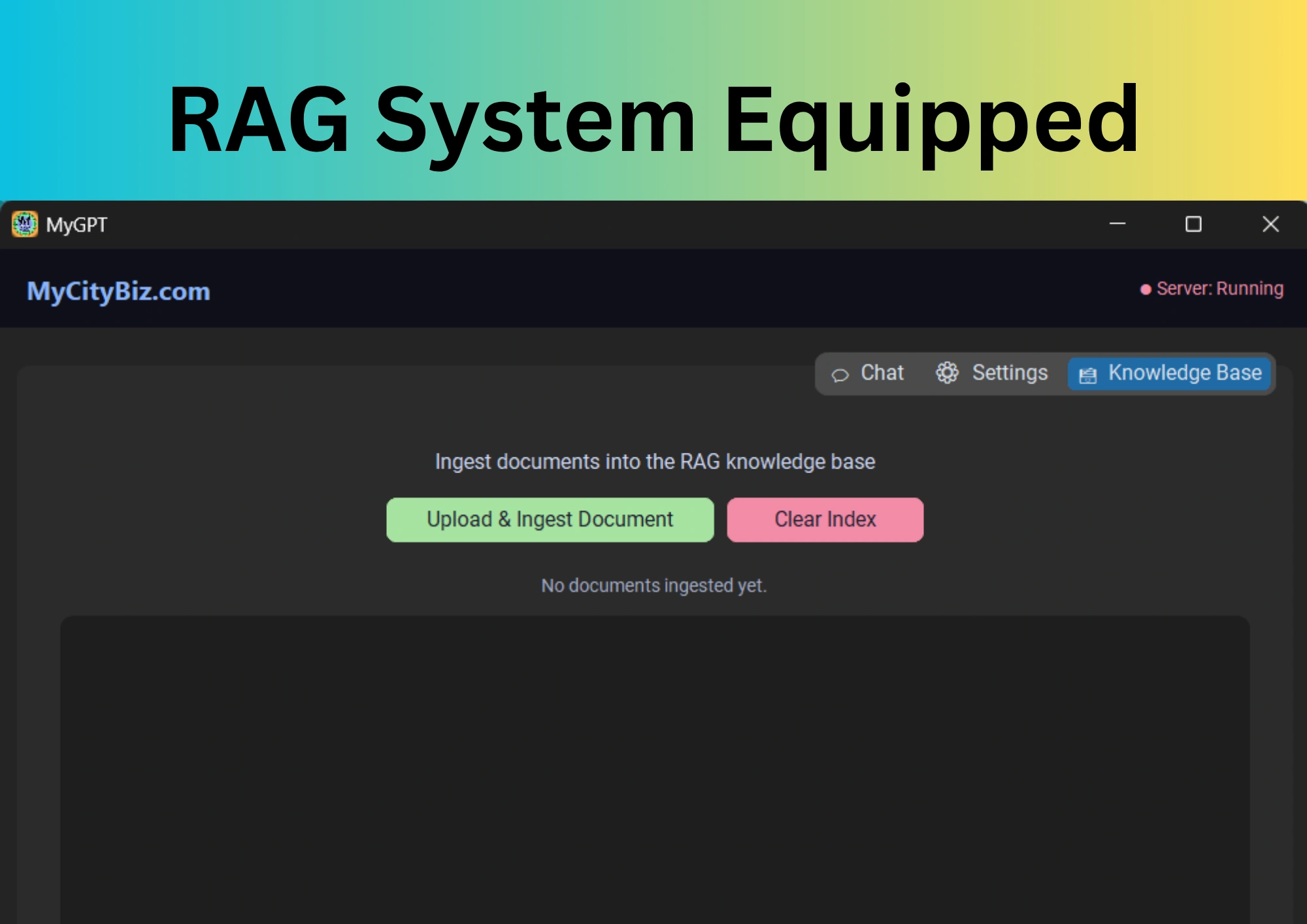 offline ai RAG settings