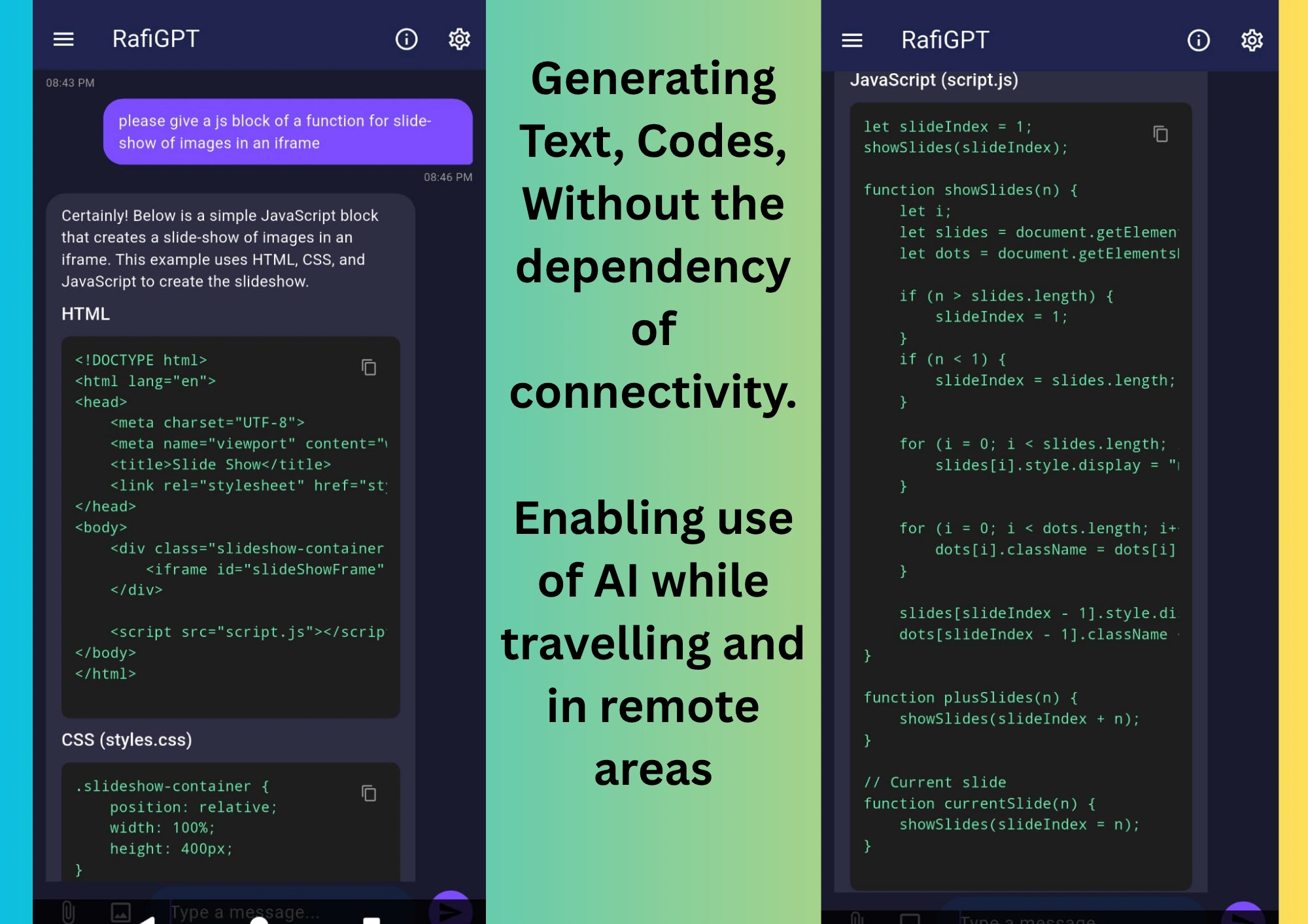 Offline AI code generation