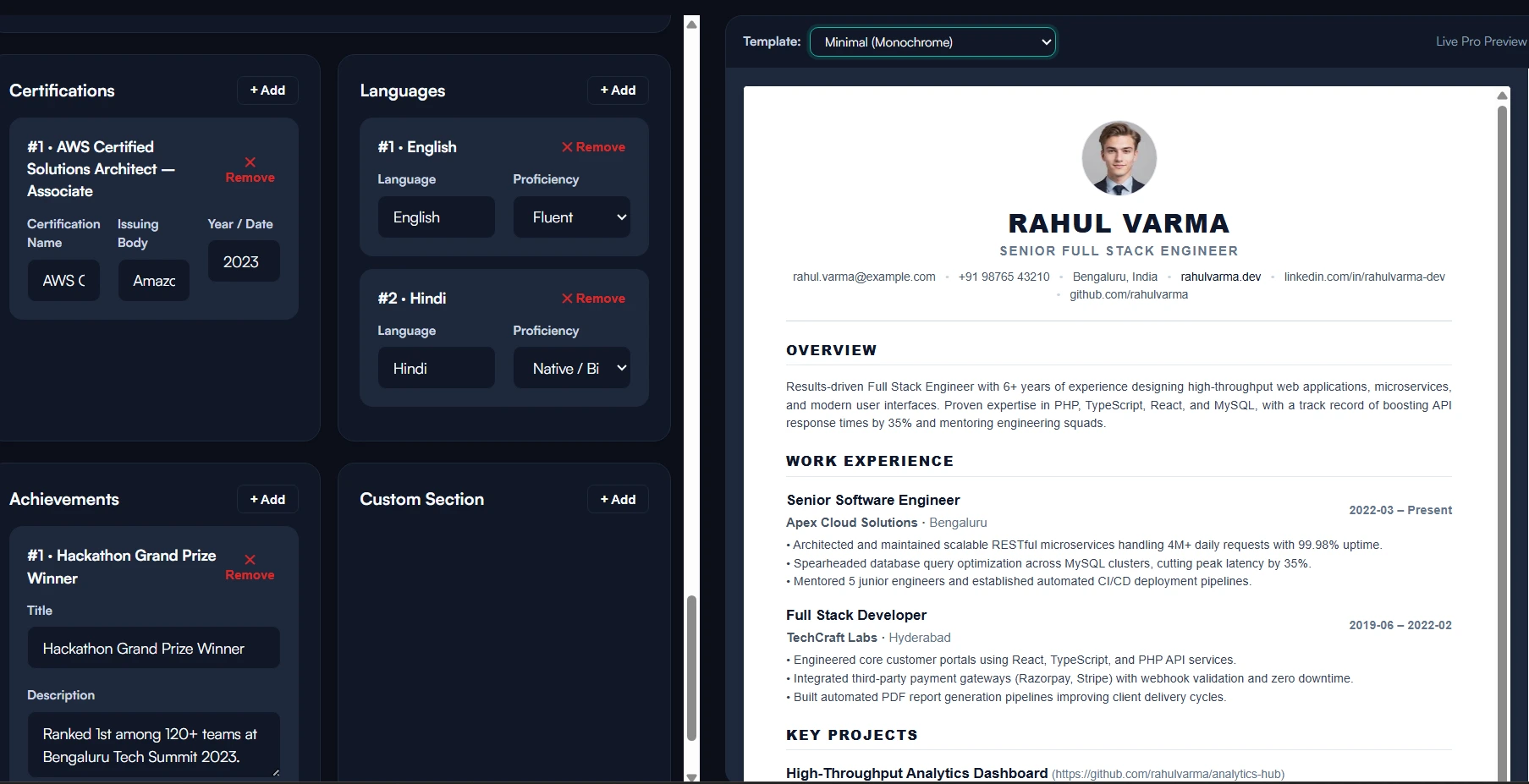 Free-CV-Resume-Builder