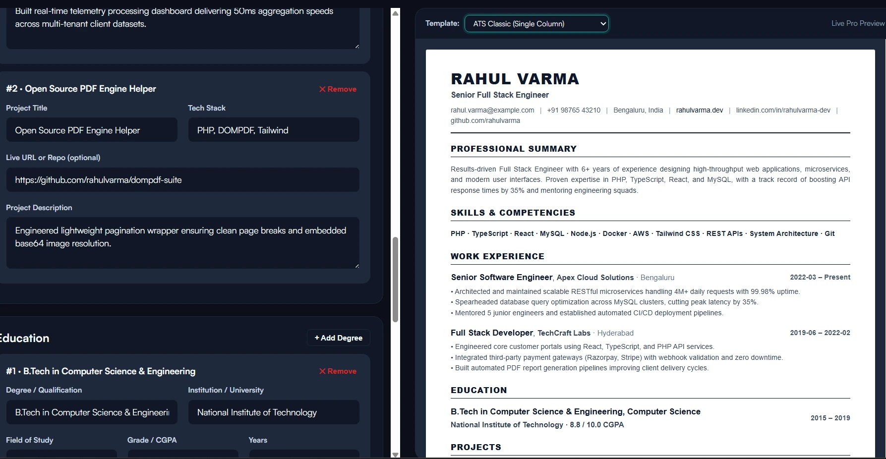 Free-CV-Resume-Builder